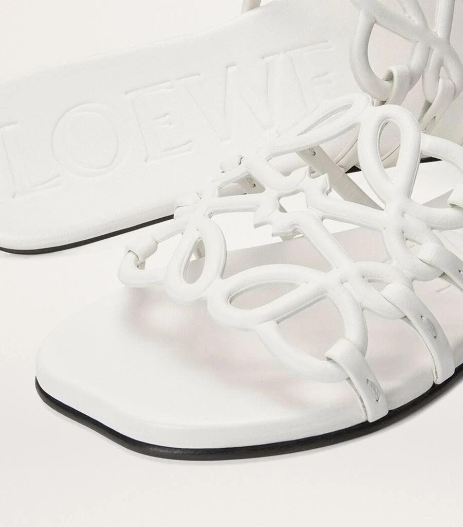 Loewe Leather Petal Anagram Slides 5