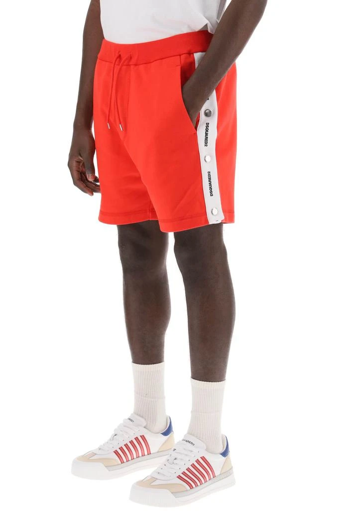 DSQUARED2 burbs sweatshorts with logo bands 4