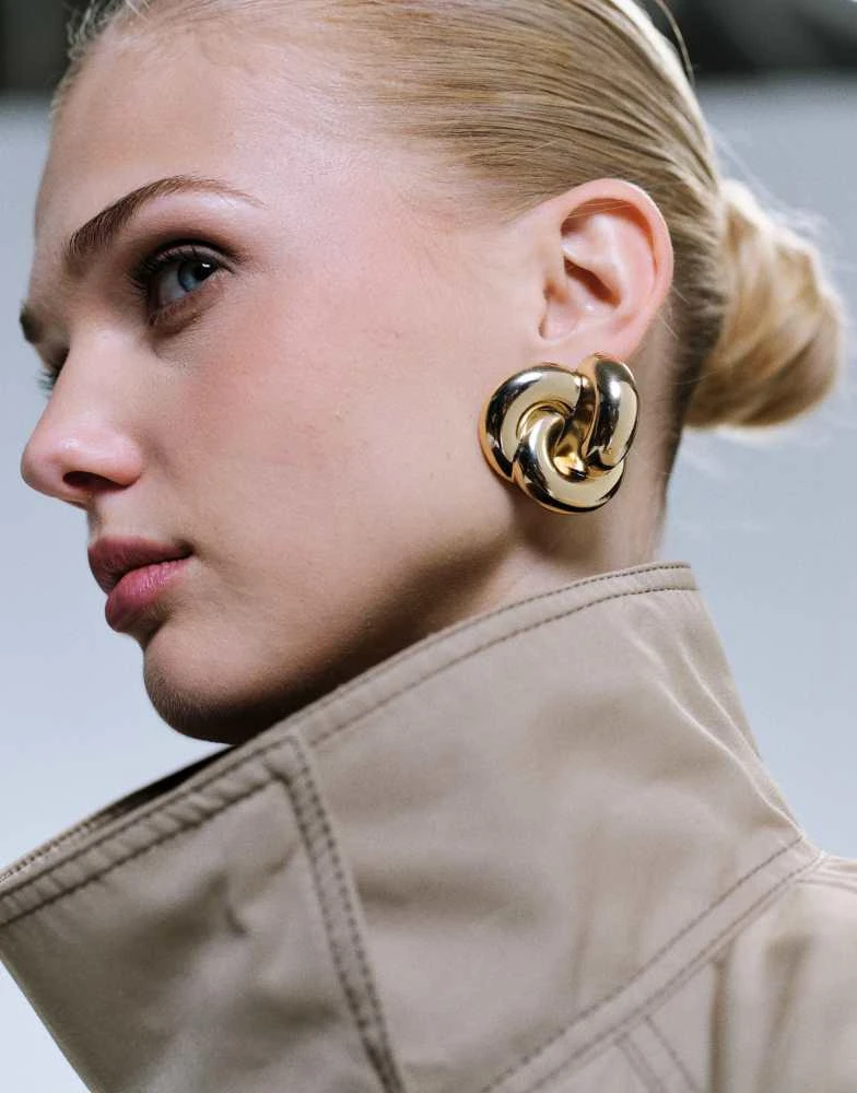 ALDO ALDO ramonnaa statement vintage twist earrings in gold 3