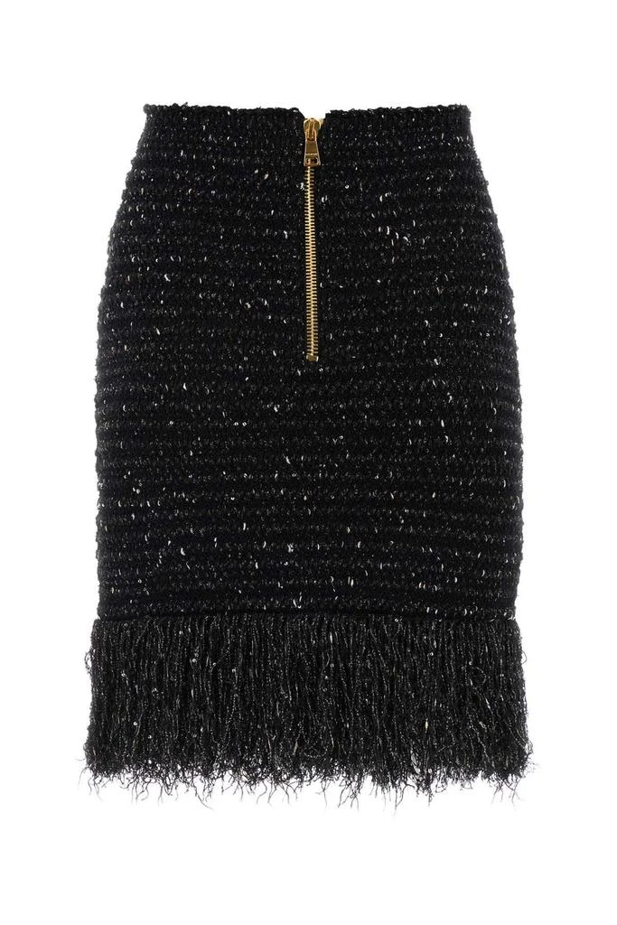 Balmain Balmain Tweed Fringed Mini Skirt 2