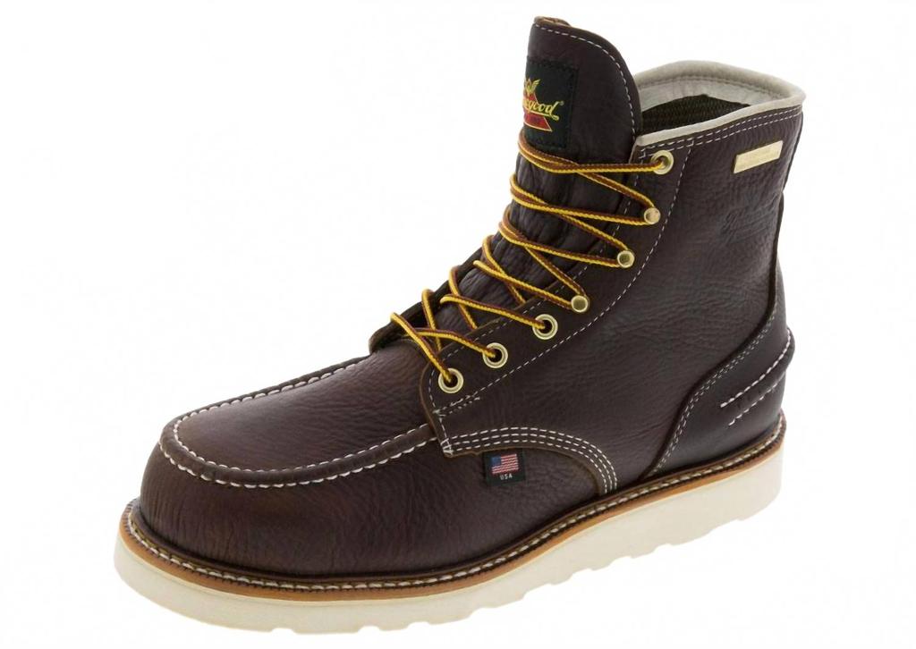 Thorogood Men's Waterproof Usa Made Wedge 6" Moc-Toe Work Boot In Briar Pitstop