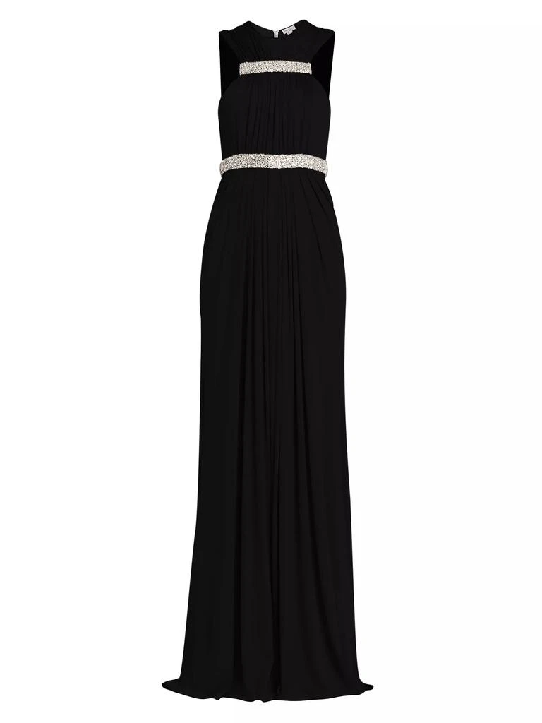 Alexander McQueen Jersey Crystal-Embellished Sleeveless Gown 1