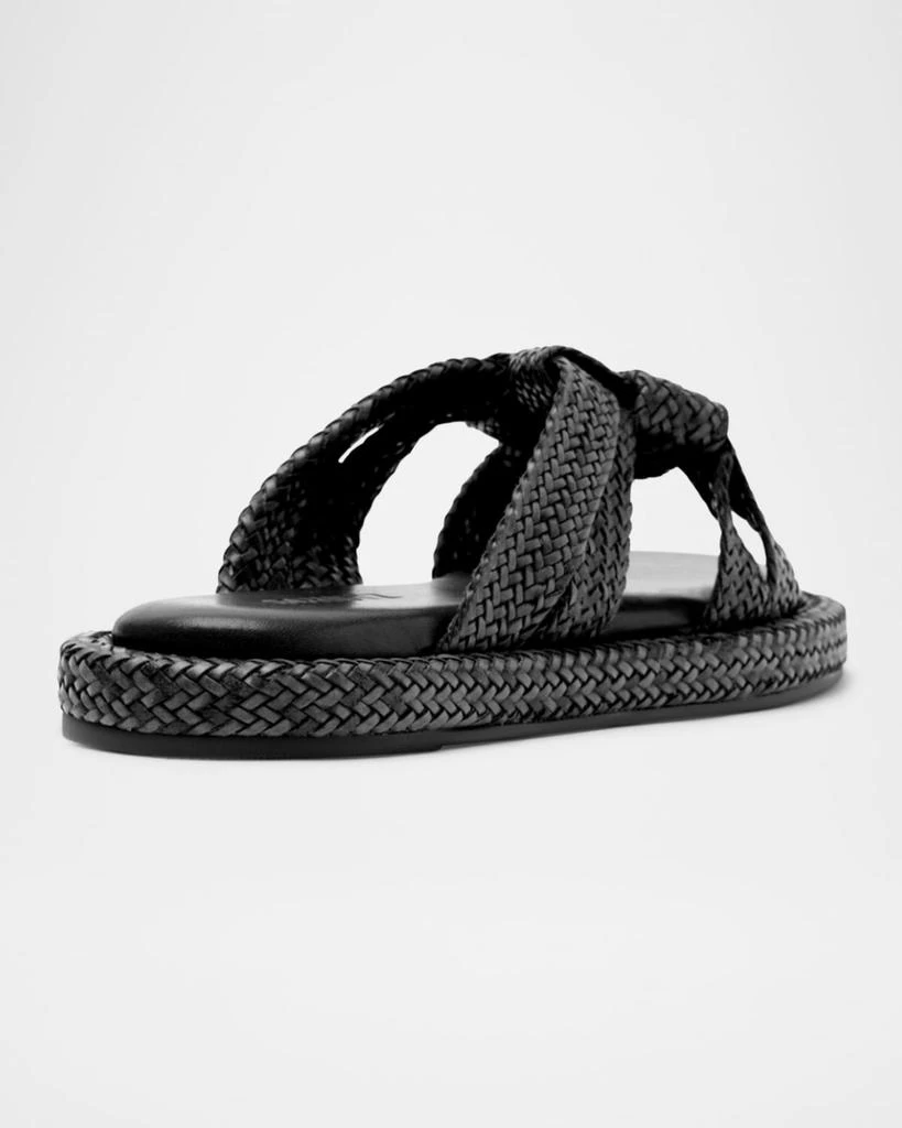 Schutz Kali Woven Knot Flat Slide Sandals 3
