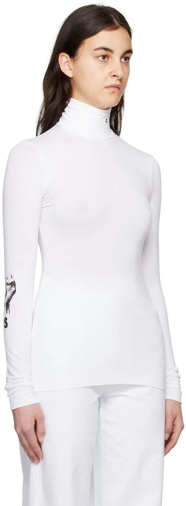 RAF SIMONS White Hand Sign Turtleneck 4