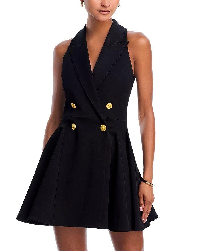 l'agence inori beaded mini dress Shimmer Illusion Neck Satin Overskirt Mother of the Bride Groom Dress main image 0