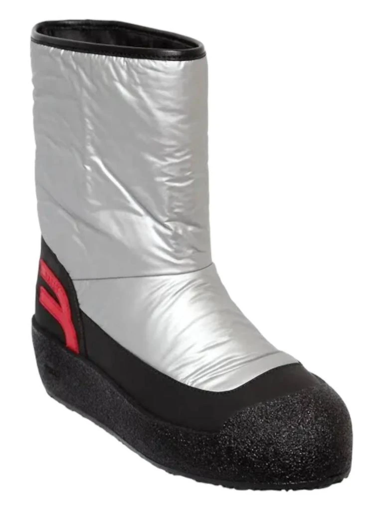 Bally Women's Camely Synthetic Fabric Boots In Silver 2