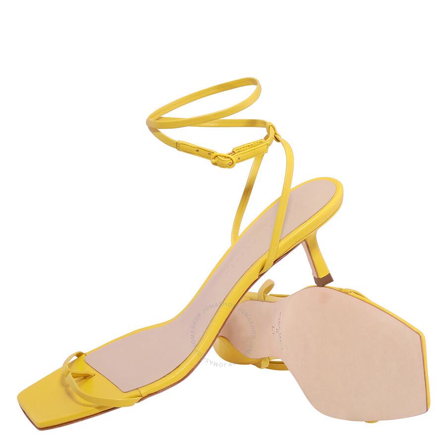 Studio Amelia Ankle Bind 50 Entwined Leather Sandals In Turmeric