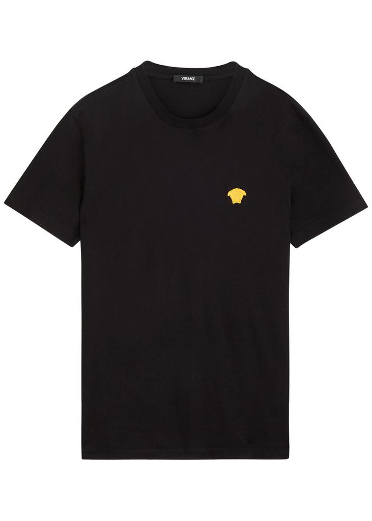 Versace Logo-embroidered cotton T-shirt