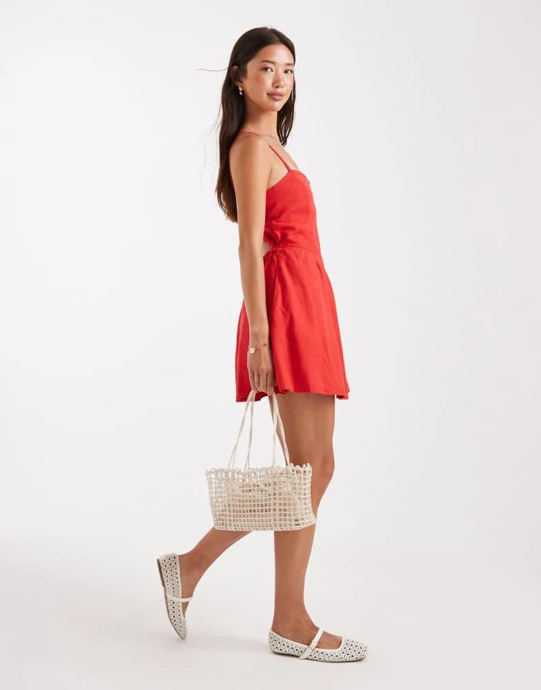 knee length dresses for ladies Admire You Linen Mini Dress