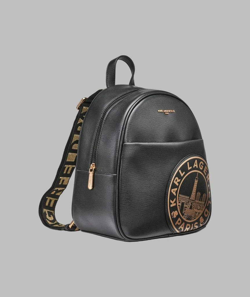 Karl Lagerfeld Paris MAYBELLE BACKPACK BLACK WITH WHITE LOGO  display picture 1