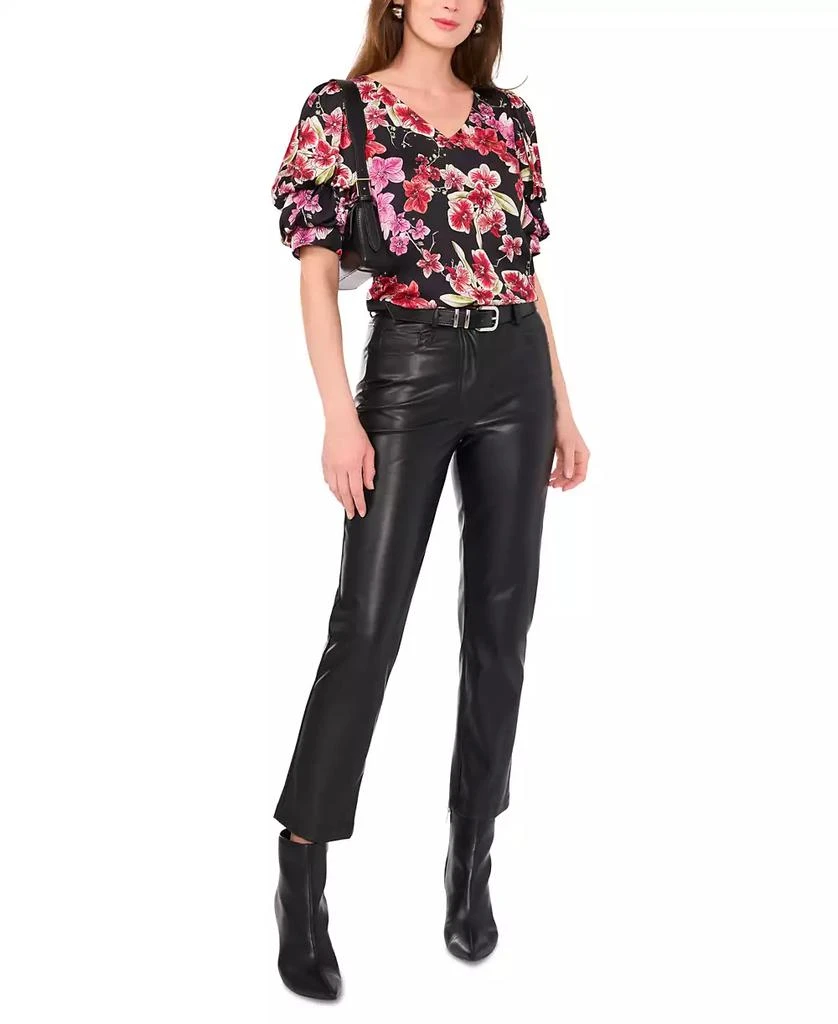 1. State Women's Floral-Print Bubble-Sleeve Blouse 5