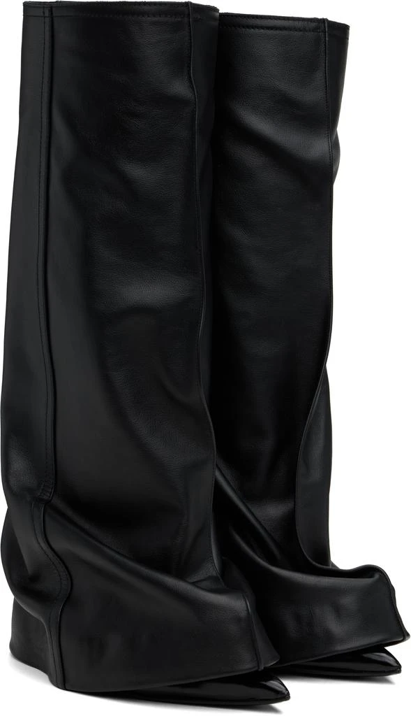 Sacai Black Leather Pants Medium Tall Boots 4