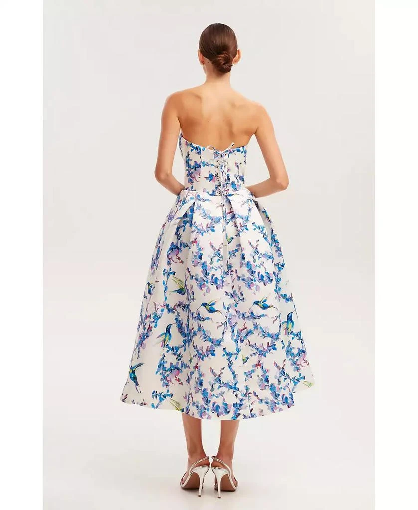 Milla Women's Strapless Midi Dress With A Flower Print 6