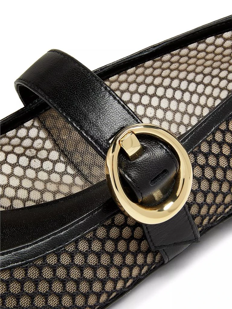 Stuart Weitzman Arabella Mesh & Leather Mary Janes 5