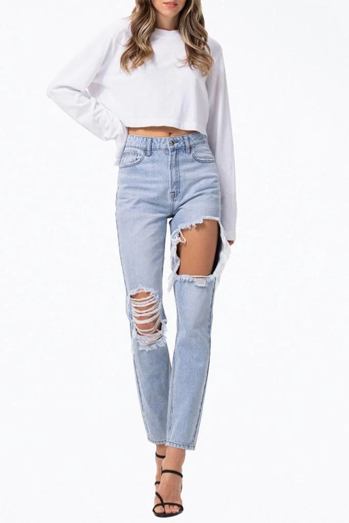 Jelly Jeans Jelly Jeans - HIGH-RISE DISTRESSED TAPERED JEANS 1