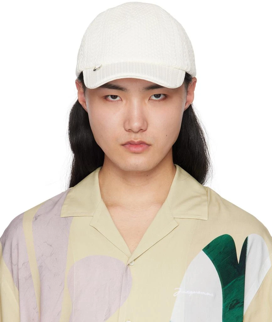 Jacquemus White Les Sculptures 'La casquette Belo' Cap 1