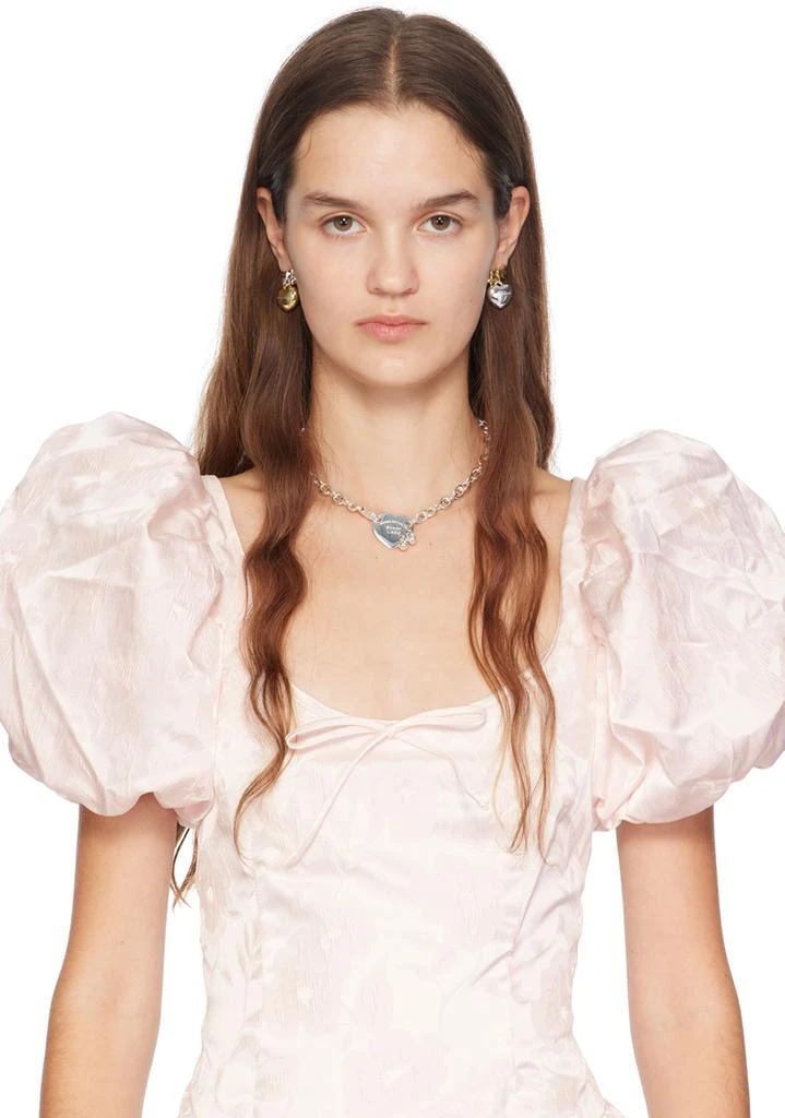 Sandy Liang Silver & Gold Ballerina Earrings 3