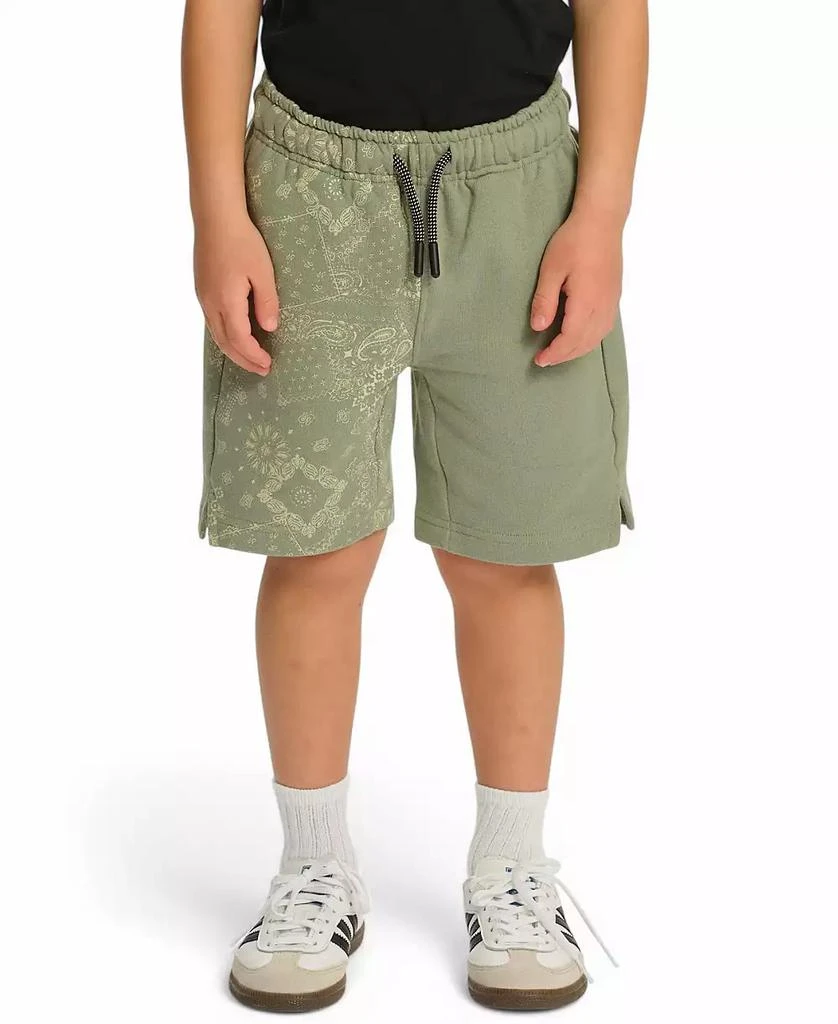 Sovereign Code Little and Big Boys Fleece Print Blocked Shorts 5