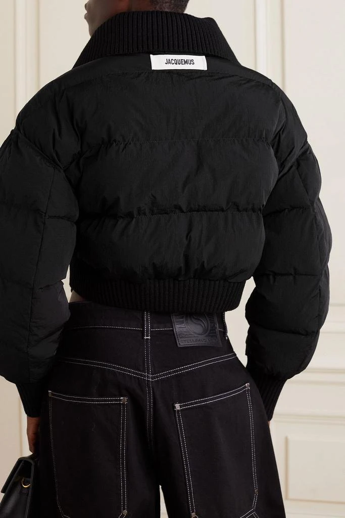 Jacquemus Caraco layered ribbed-knit and quilted shell jacket 3