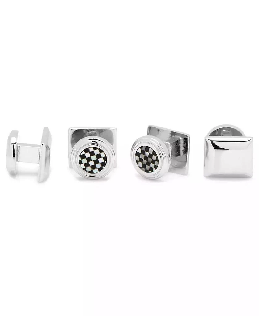 Ox and Bull Trading Co. Men's Checker Cufflink and Stud Set 2