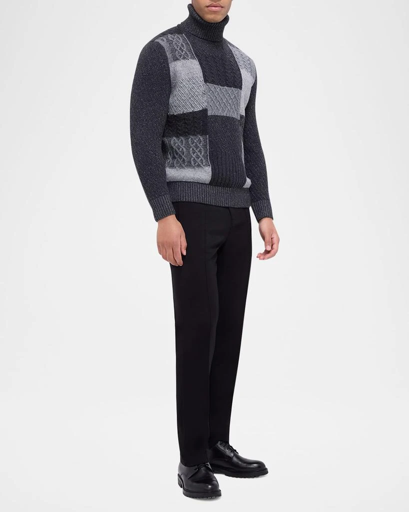 BUGATCHI Men's Patchwork Knit Turtleneck 2