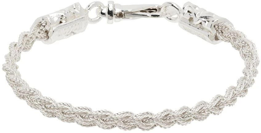 Emanuele Bicocchi Silver Braided Bracelet 1