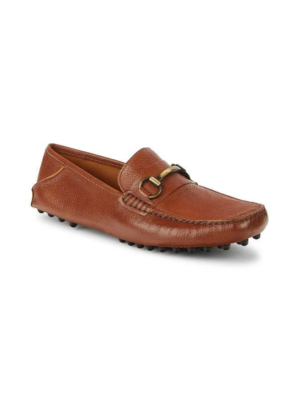 Saks Fifth Avenue Fold Leather Bit Loafers 2