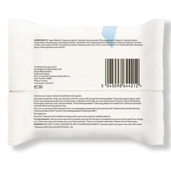 No7 Biodegradable Cleansing Wipes 4