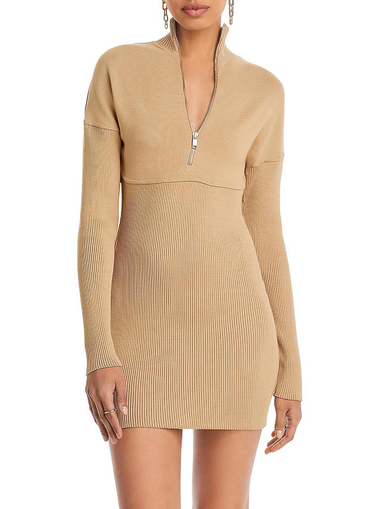 LVIR Womens Daytime Mini Sweaterdress