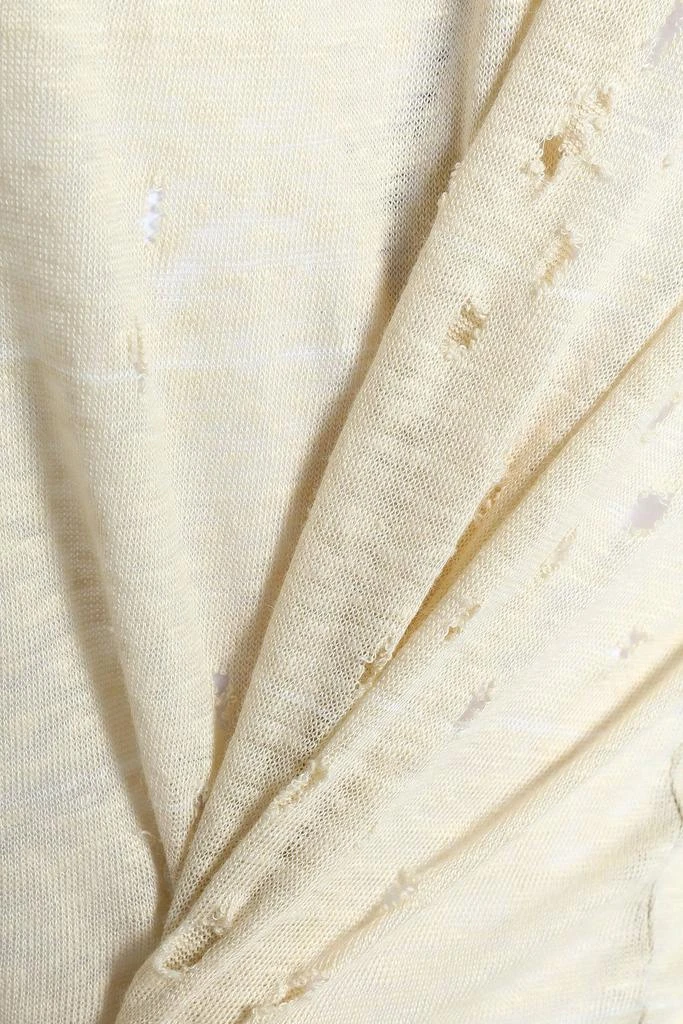 IRO Orlana distressed linen T-shirt 4