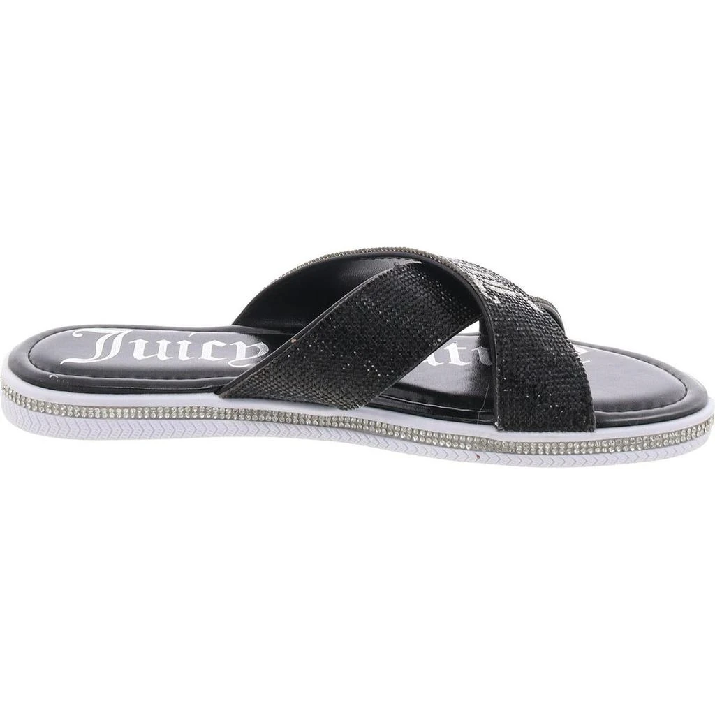 Juicy Couture Yorri Womens Rhinestone Metallic Slide Sandals 2