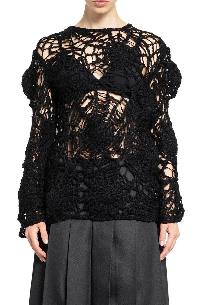 Comme des Garcons Comme des Garçons Open-Knitted Crewneck Jumper 1