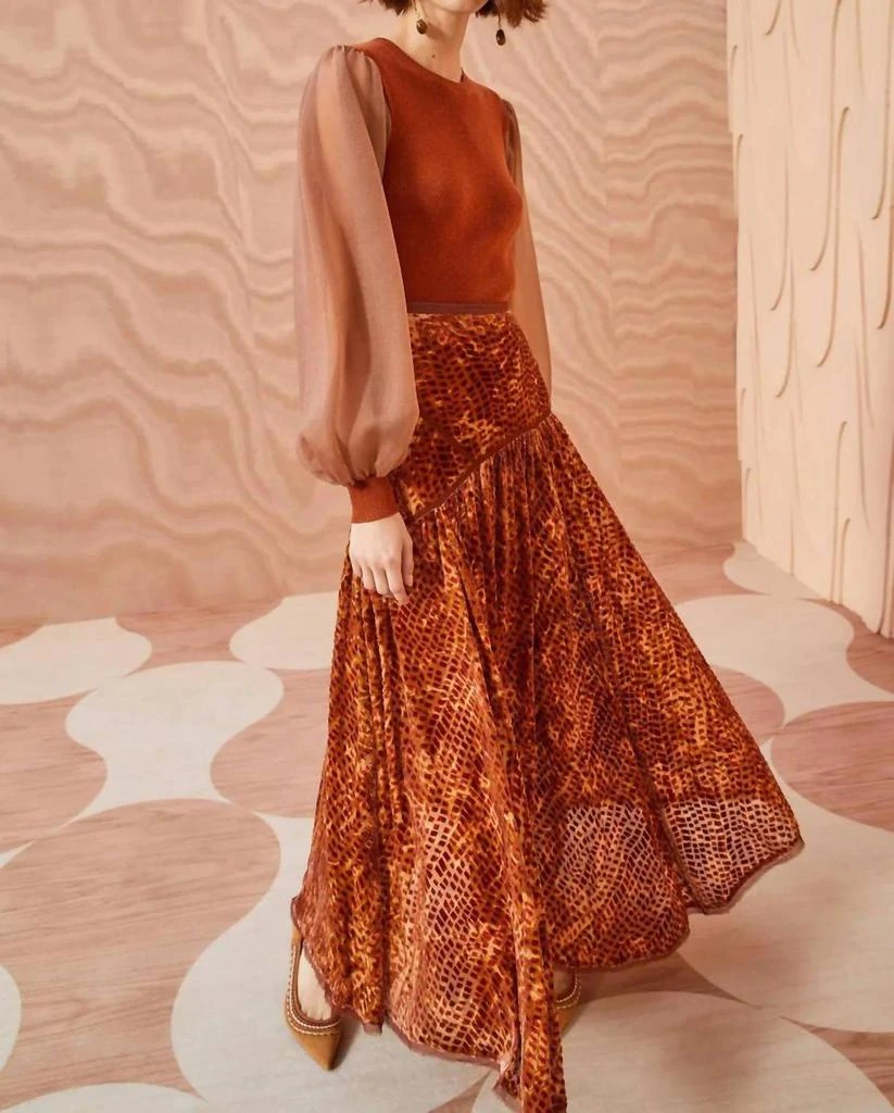 Ulla Johnson Willa Skirt In Sienna 2