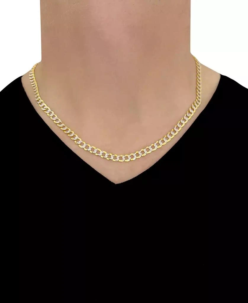 Italian Gold 26" Two-Tone Open Curb Chain Necklace (5-3/4mm) in Solid 14k Gold & White Gold 3