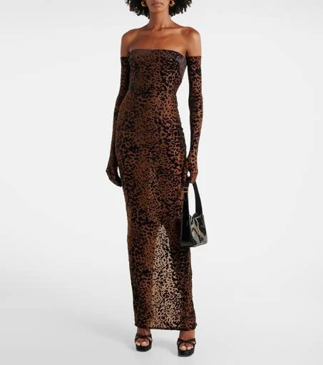 Alex Perry Leopard-print corset gown 2