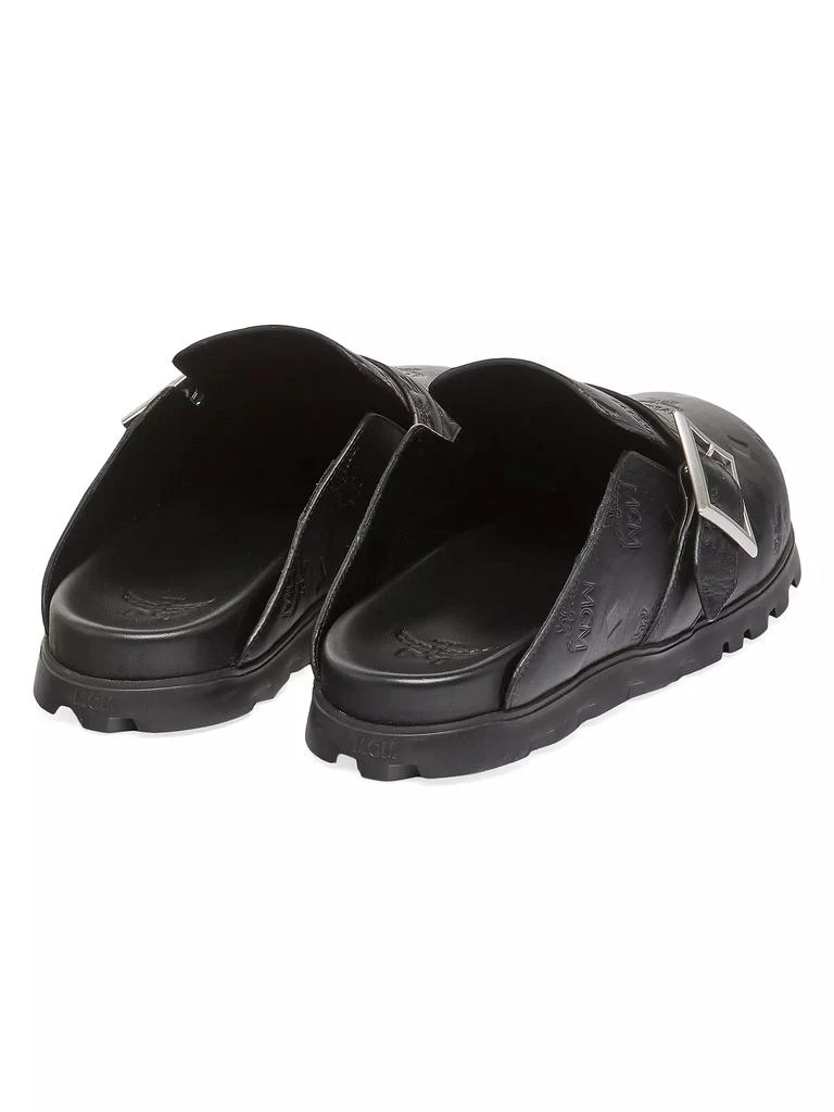 MCM MCM Collection Leather Flat Mules 3