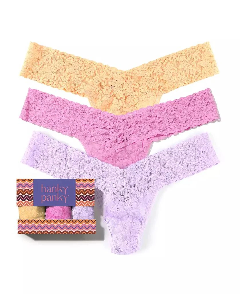Hanky Panky Women
s Signature Lace Low Rise Thong 3 pack Panty