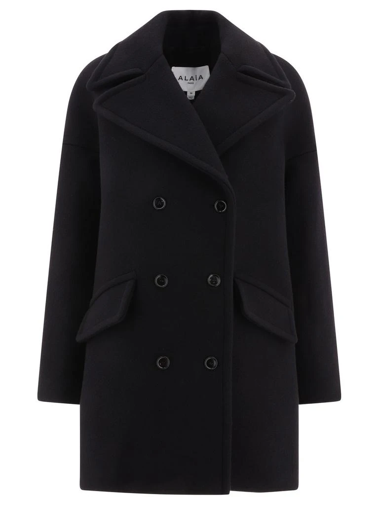 Alaïa Alaïa Double-Breasted Straight Hem Caban Coat 1