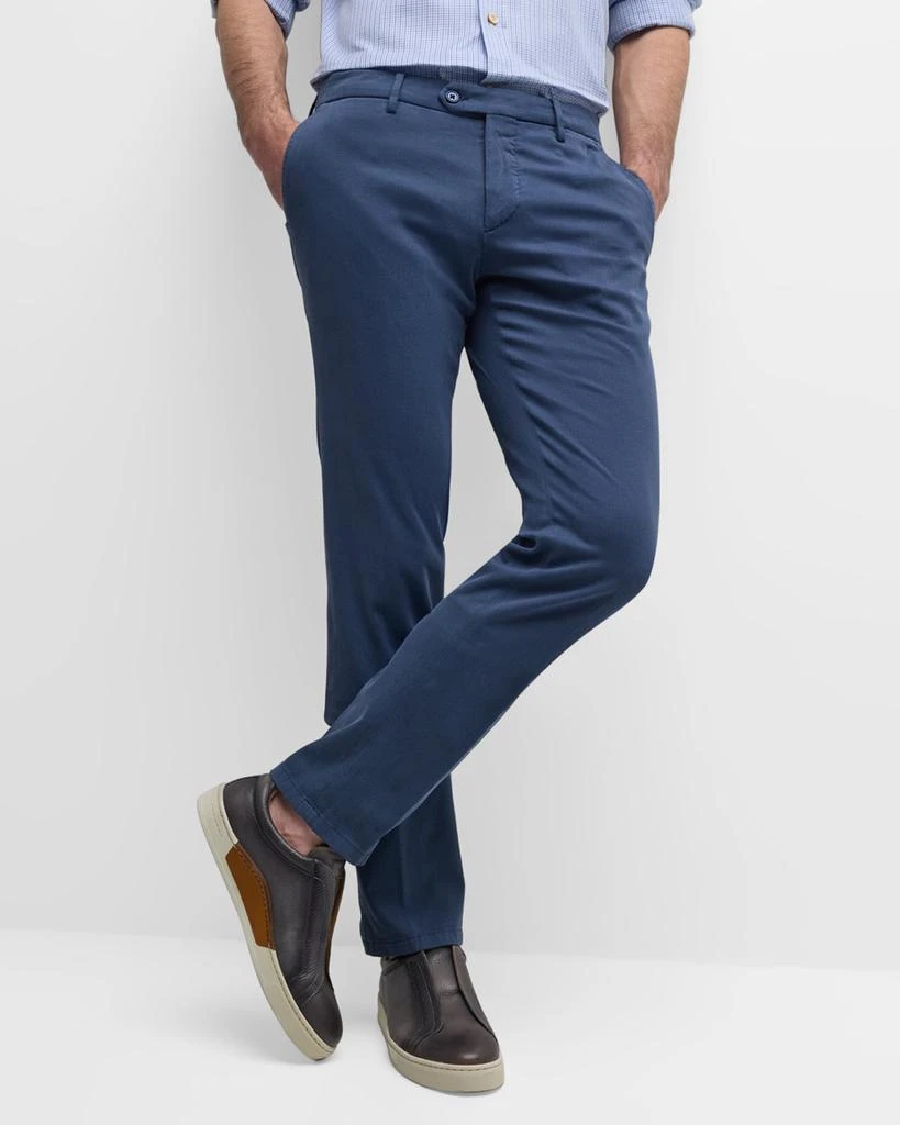 Marco Pescarolo Men's Luxe Stretch Twill Chino Pants 5