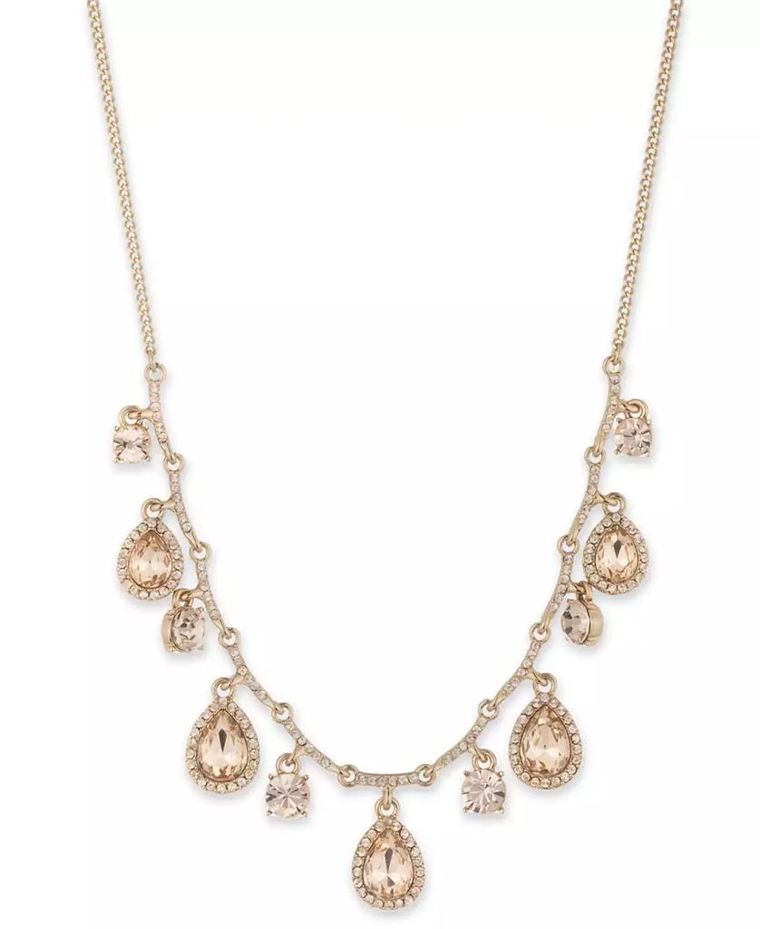 Givenchy Mixed Crystal Halo Shaky Statement Necklace, 16" + 3" extender 1