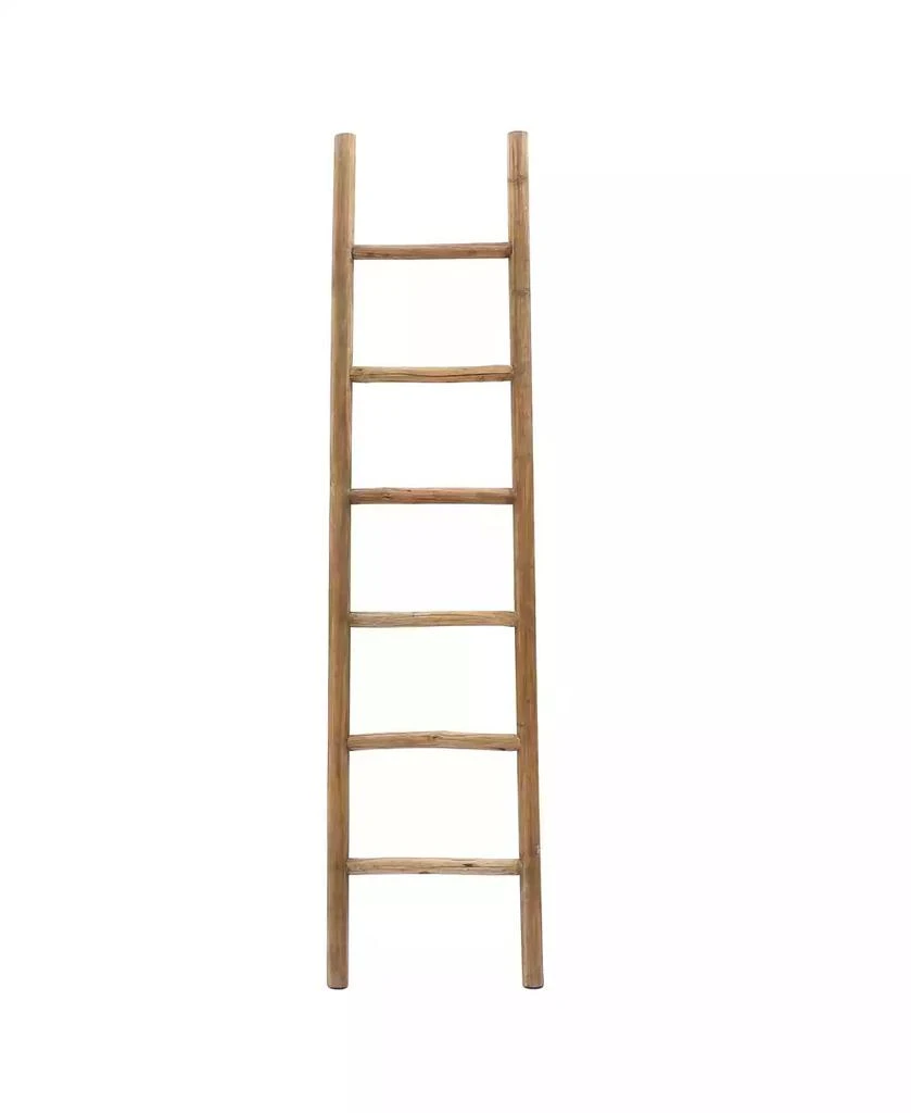 LuxenHome Rustic 6ft Decorative Blanket Ladder