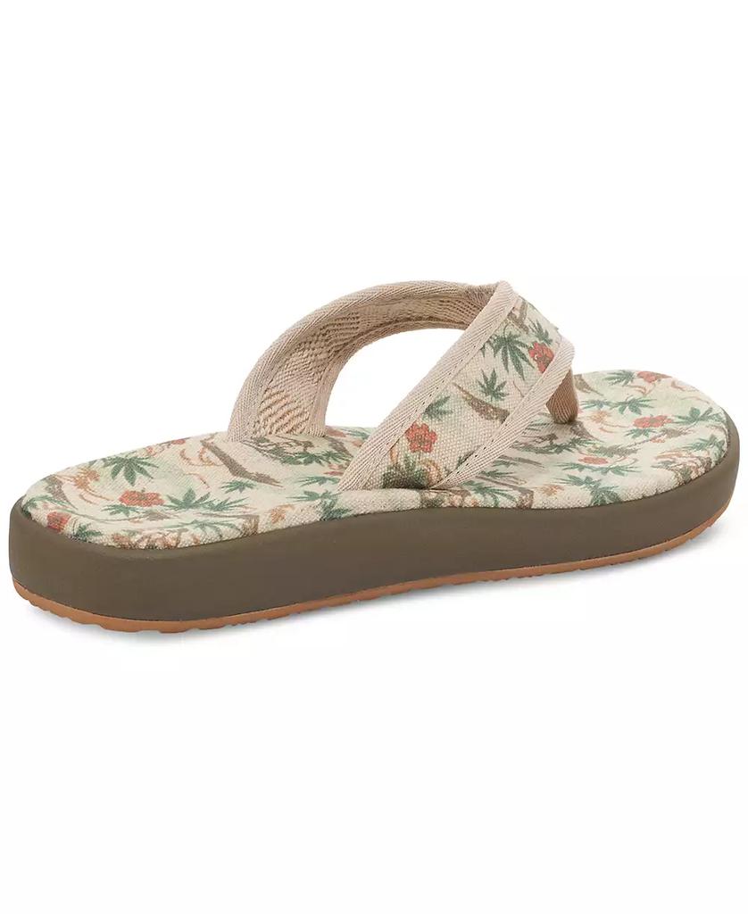 Sanuk Men's Furreal Floral-Print Flip-Flops