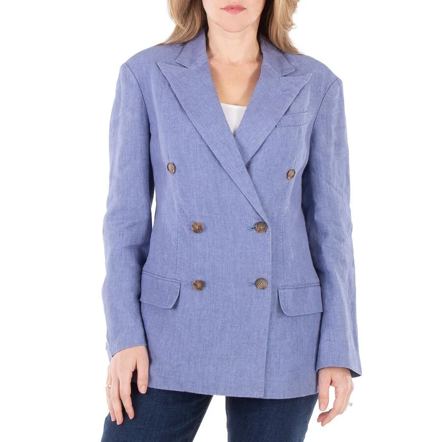 Ralph Lauren Delave Double-Breasted Linen Blazer