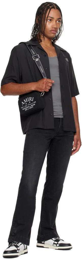 AMIRI Black & White Skel Top Low Sneakers 5
