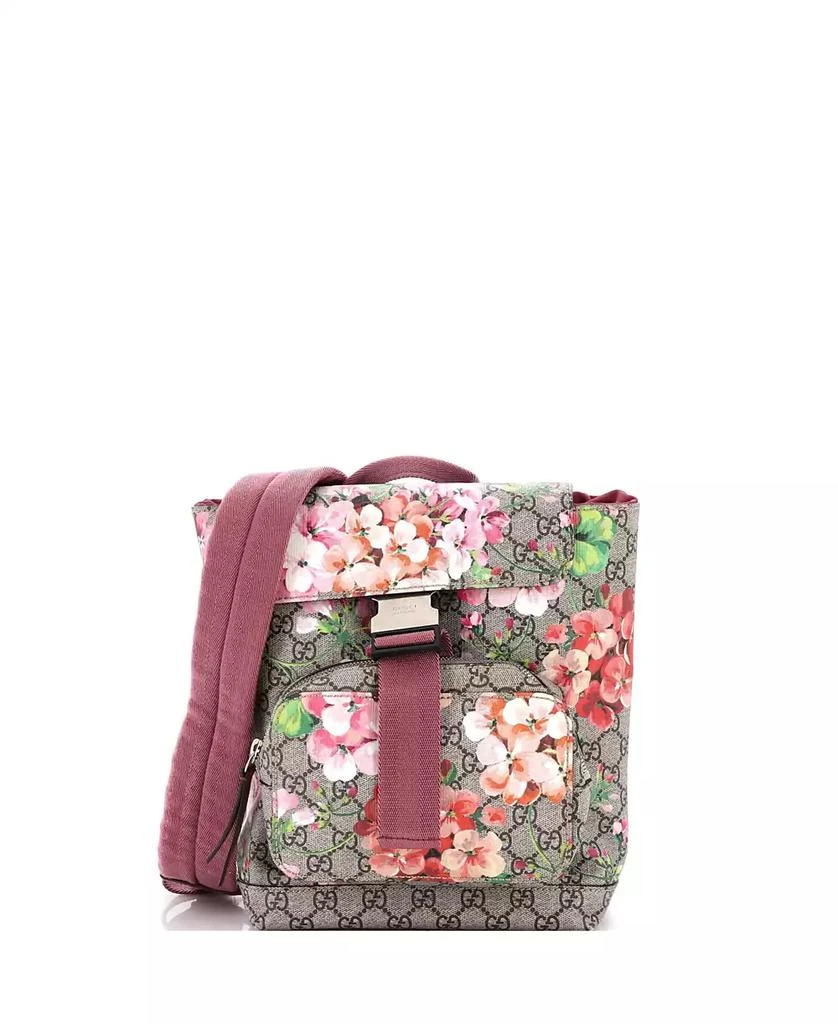 Pre-Owned Gucci Small Buckle Backpack Blooms Print GG Coated Canvas