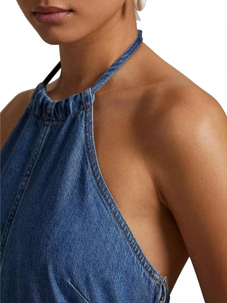 Ralph Lauren Denim Halter Midi-Dress 6