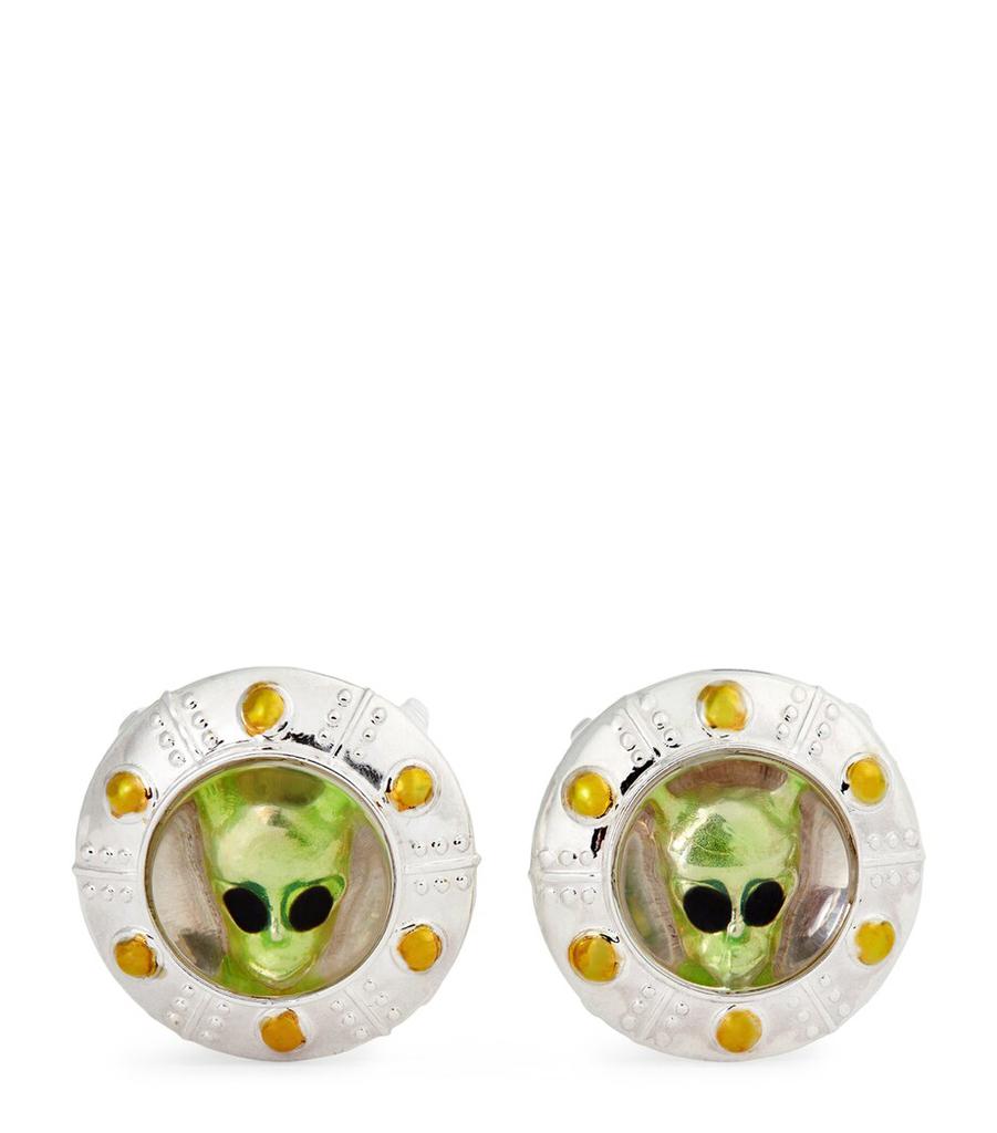 Deakin & Francis Sterling Silver UFO Cufflinks