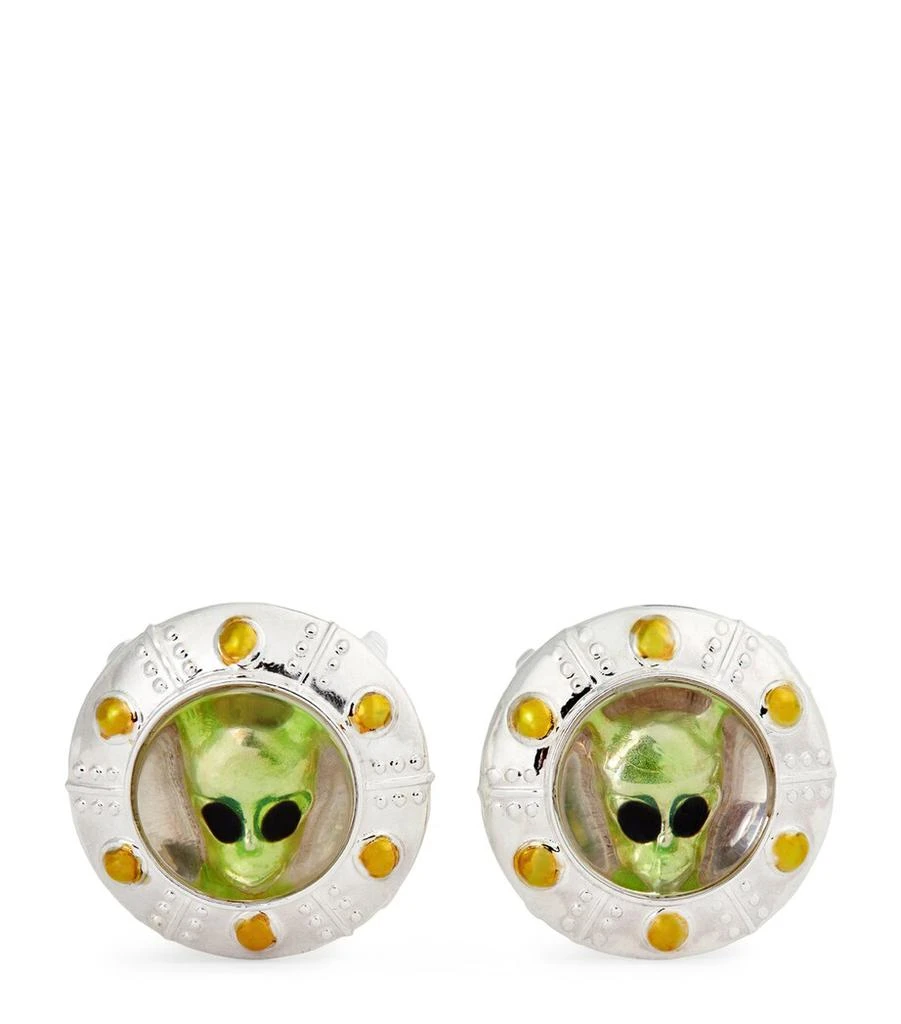 Deakin & Francis Sterling Silver UFO Cufflinks 1