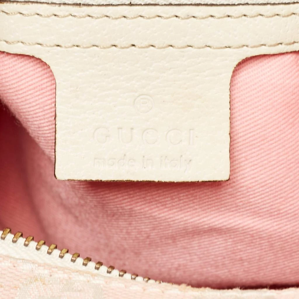 Gucci Gucci Pink/Off White GG Canvas Medium Horsebit Hobo 10