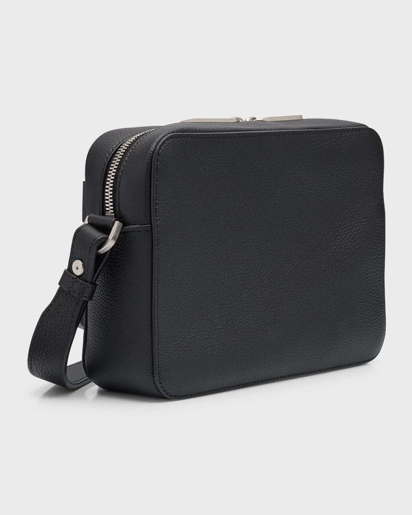 Salvatore Ferragamo Men's Embossed Gancini Leather Crossbody Bag 6